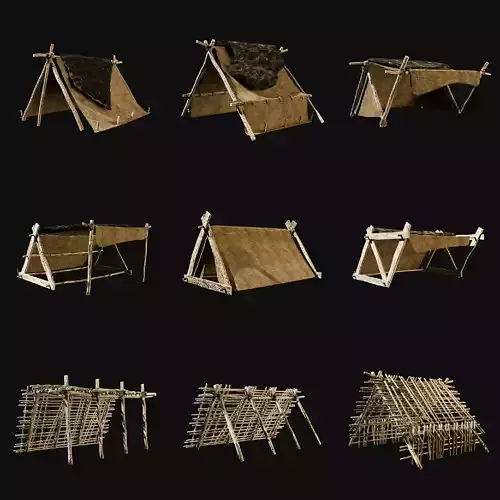 PRIMAL HUNTER VIKING FOREST TENT SHELTER COLLECTION Free low-poly 3D model