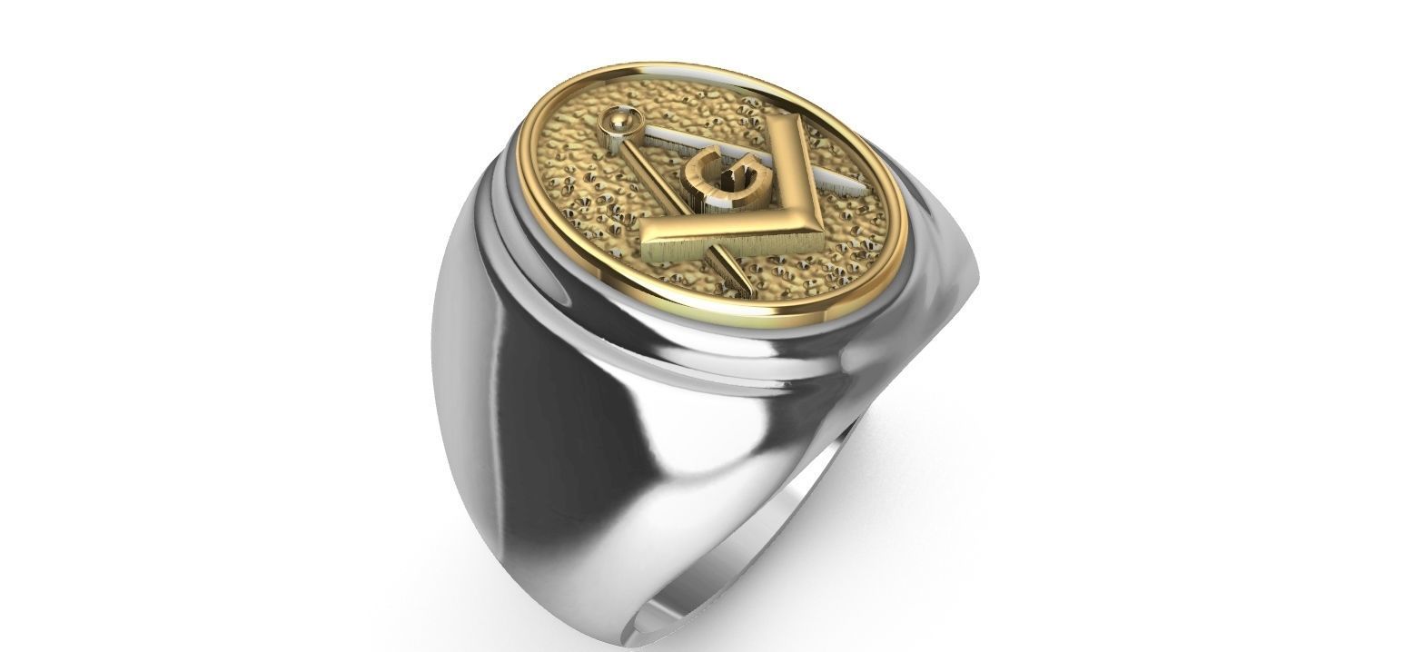 Masonic Compass Ring  and Bonus  3D print model_7