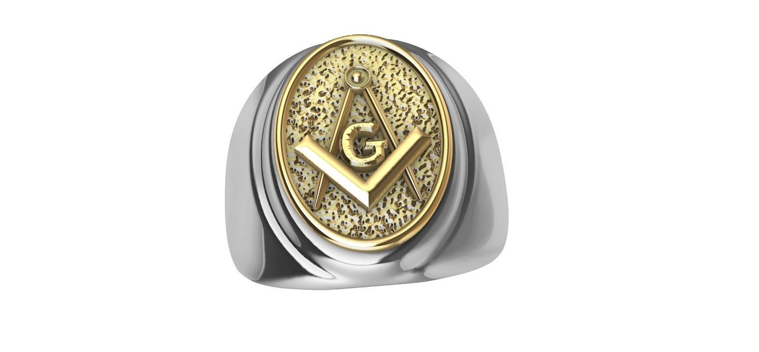 Masonic Compass Ring  and Bonus  3D print model_10