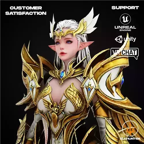 EXCLUSIVE ELF HUNTER EDITION RIGGED CHARACTER ELF AVENGER Low-poly 3D model