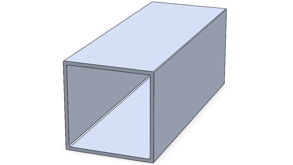 Extruded Aluminium Profile Enclosures Set for Square Tube Low-poly 3D model_33