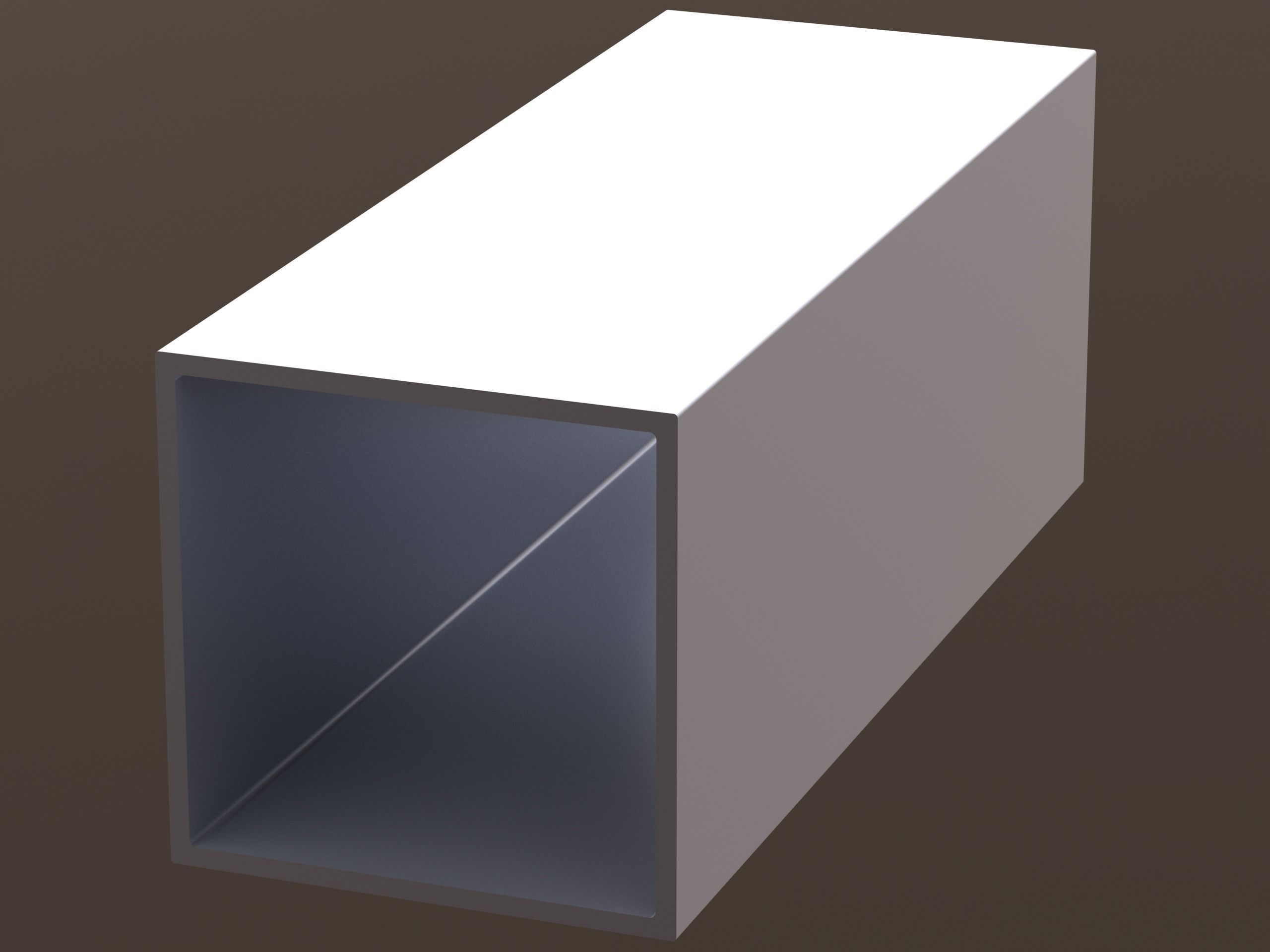 Extruded Aluminium Profile Enclosures Set for Square Tube Low-poly 3D model_2