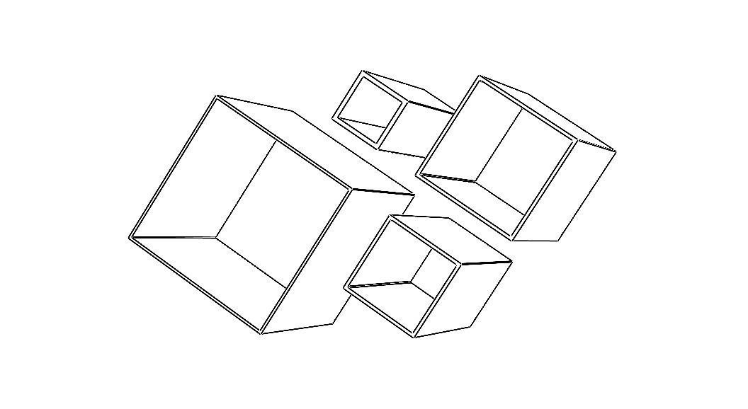 Extruded Aluminium Profile Enclosures Set for Square Tube Low-poly 3D model_6