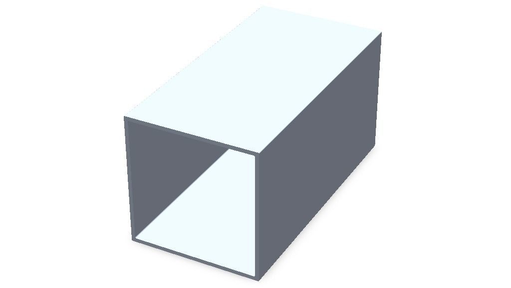 Extruded Aluminium Profile Enclosures Set for Square Tube Low-poly 3D model_45