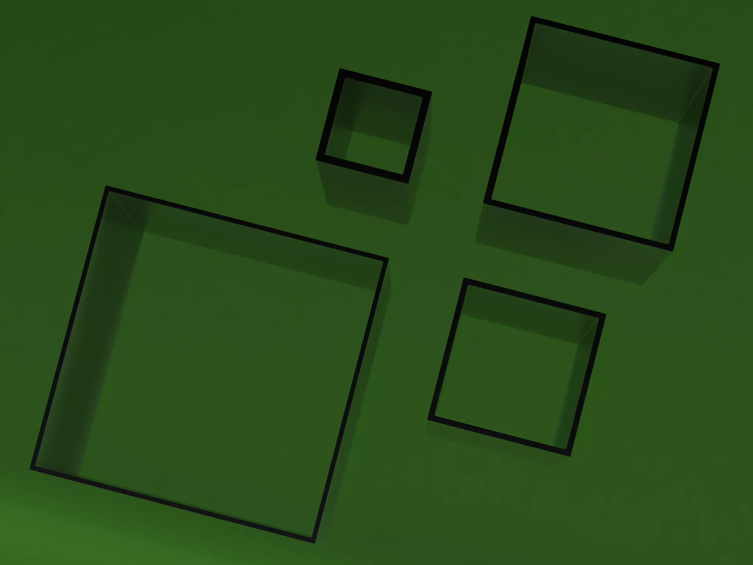 Extruded Aluminium Profile Enclosures Set for Square Tube Low-poly 3D model_0