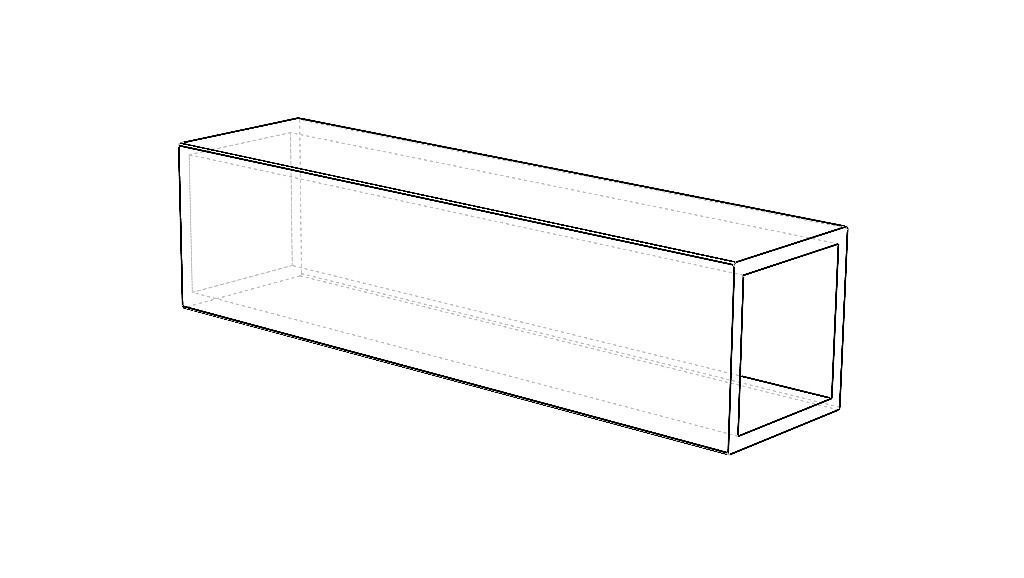 Extruded Aluminium Profile Enclosures Set for Square Tube Low-poly 3D model_27