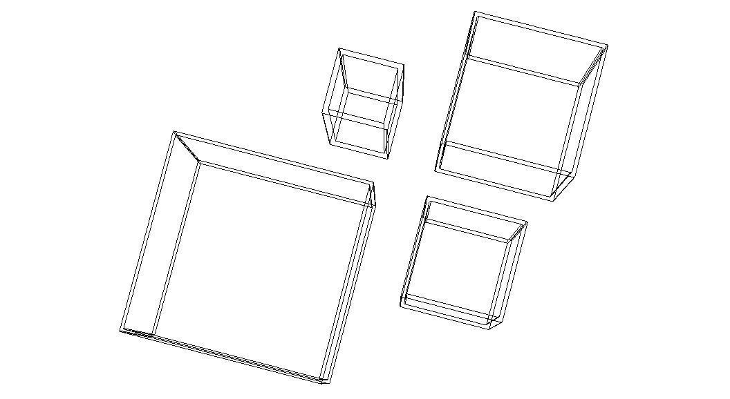 Extruded Aluminium Profile Enclosures Set for Square Tube Low-poly 3D model_12
