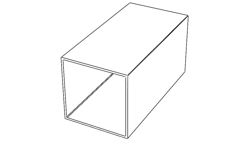Extruded Aluminium Profile Enclosures Set for Square Tube Low-poly 3D model_42