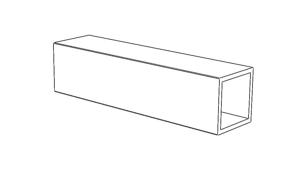Extruded Aluminium Profile Enclosures Set for Square Tube Low-poly 3D model_26