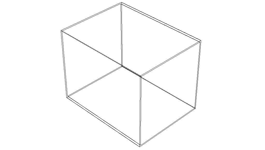 Extruded Aluminium Profile Enclosures Set for Square Tube Low-poly 3D model_63