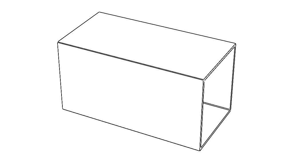 Extruded Aluminium Profile Enclosures Set for Square Tube Low-poly 3D model_50