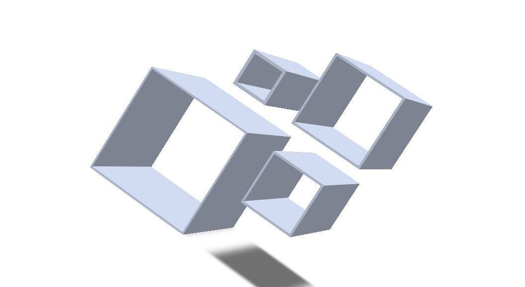 Extruded Aluminium Profile Enclosures Set for Square Tube Low-poly 3D model_9