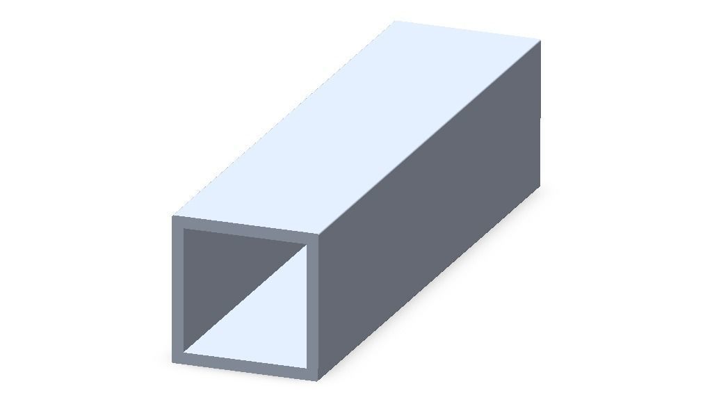 Extruded Aluminium Profile Enclosures Set for Square Tube Low-poly 3D model_21
