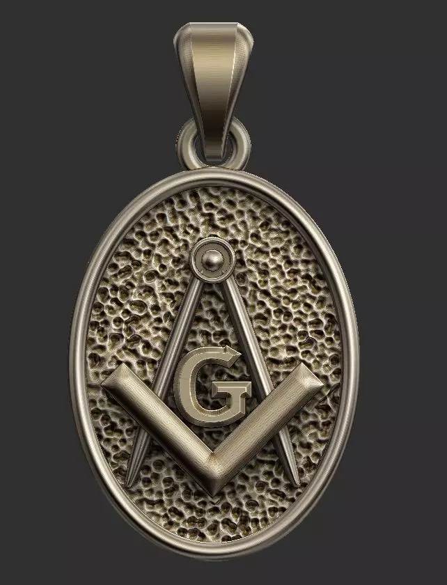 Masonic Compass - Pendant 3D print model_0