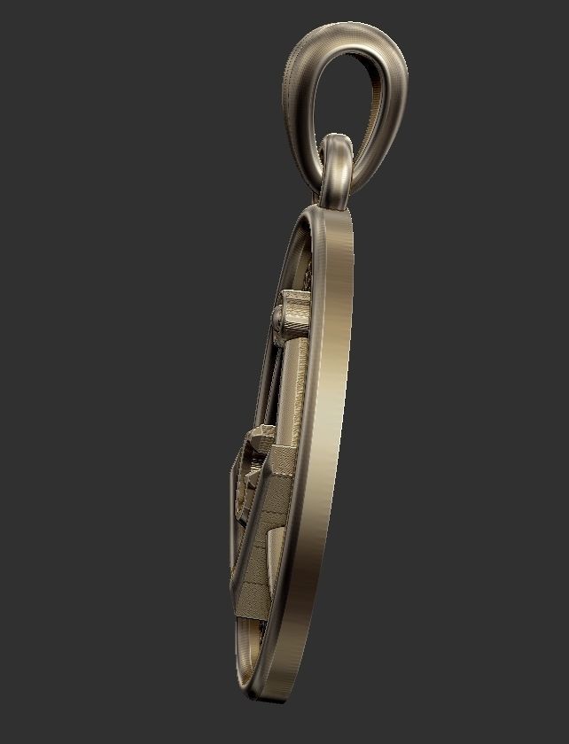 Masonic Compass - Pendant 3D print model_7