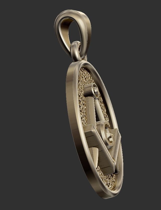 Masonic Compass - Pendant 3D print model_3