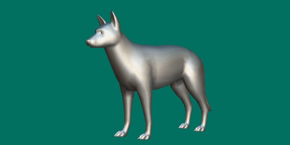 Belgian Malinois Low poly 3D model_8