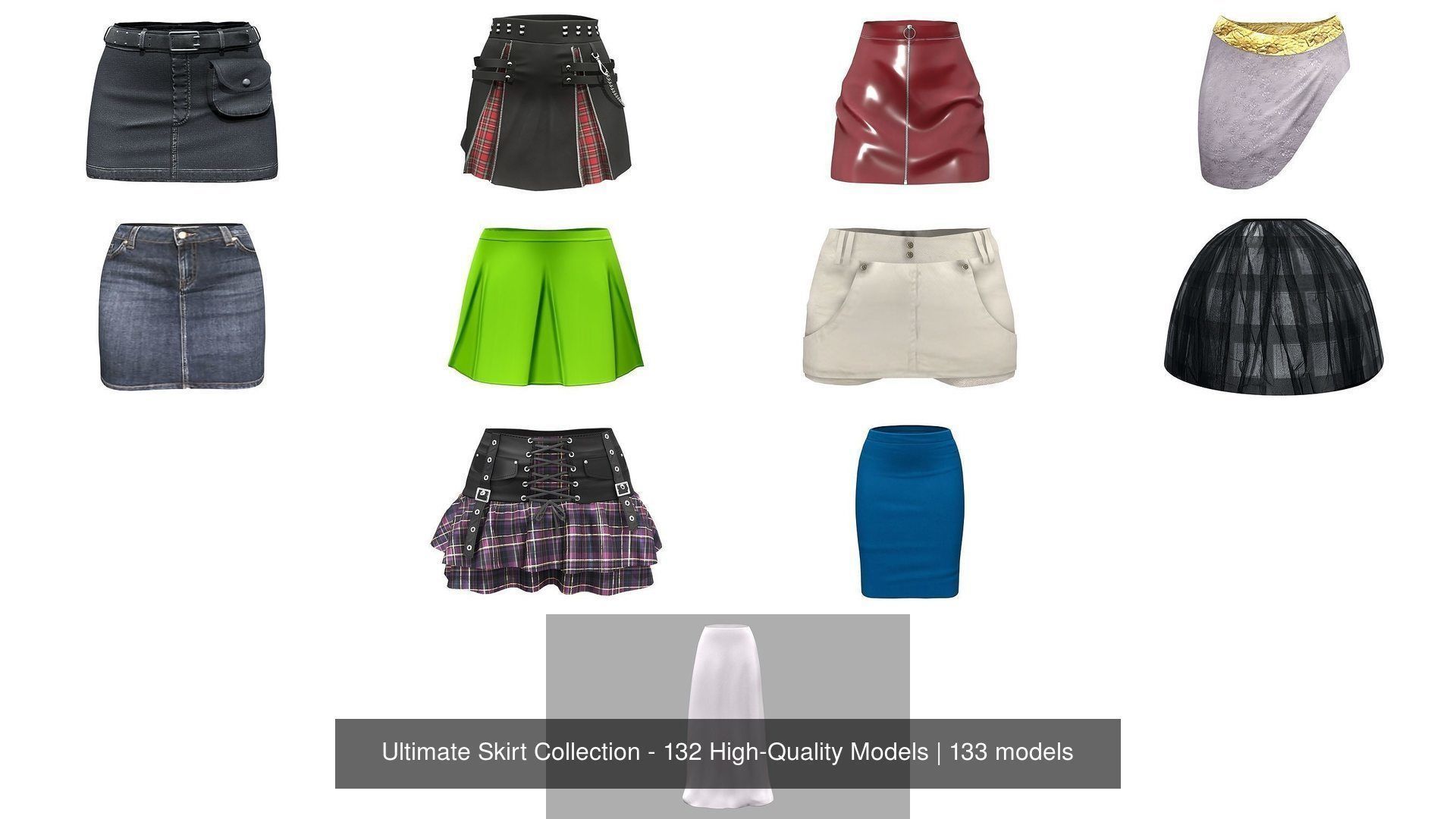 Ultimate Skirt Collection - 132 High-Quality Models _32