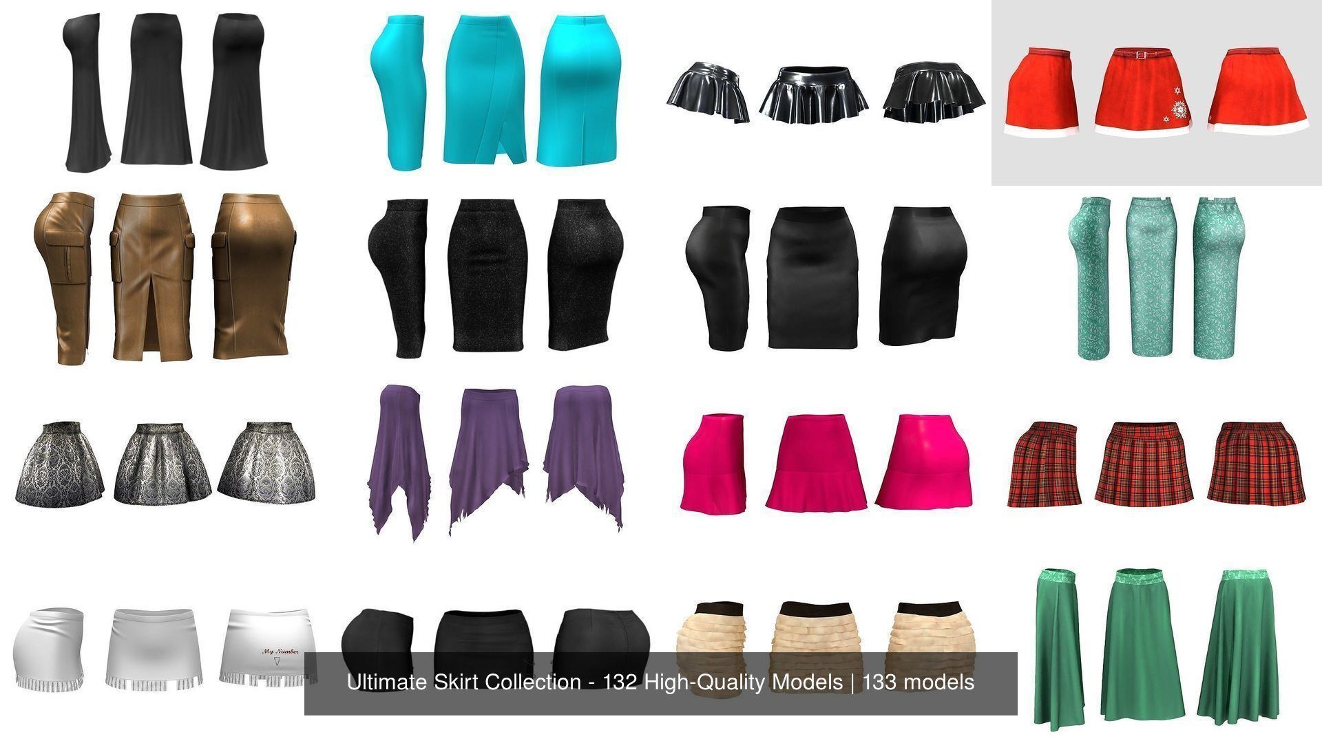Ultimate Skirt Collection - 132 High-Quality Models _16