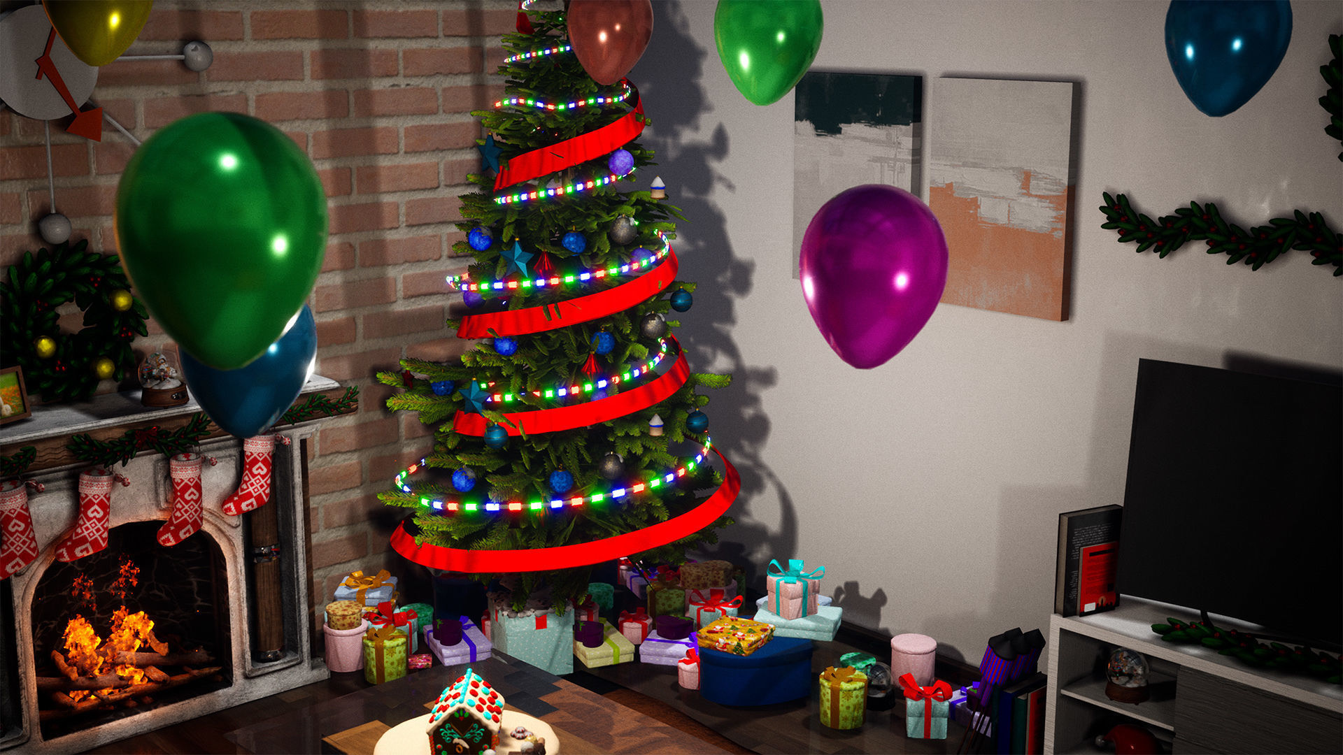 Christmas Package 120 Assets Low-poly 3D model_5