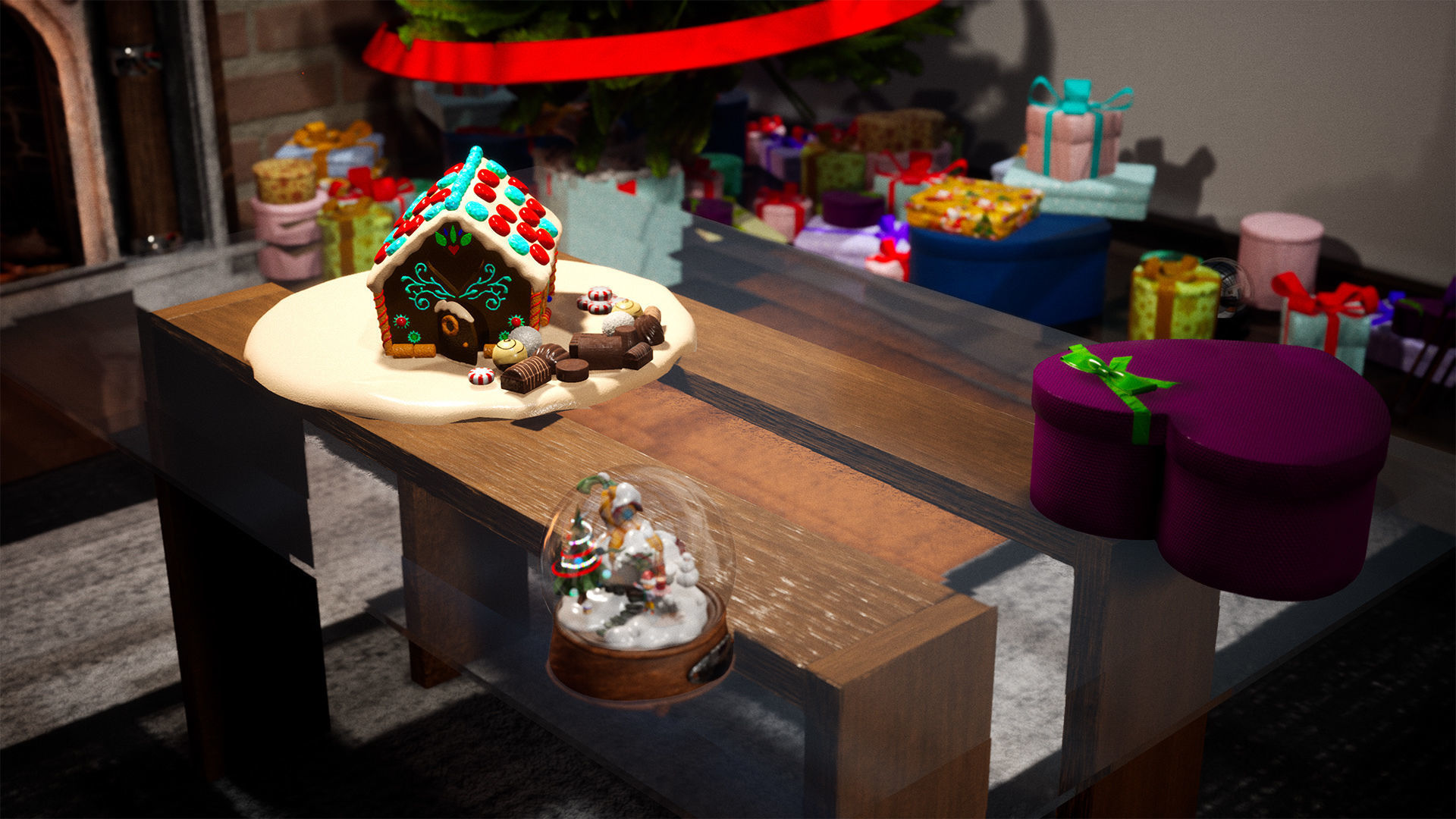 Christmas Package 120 Assets Low-poly 3D model_8