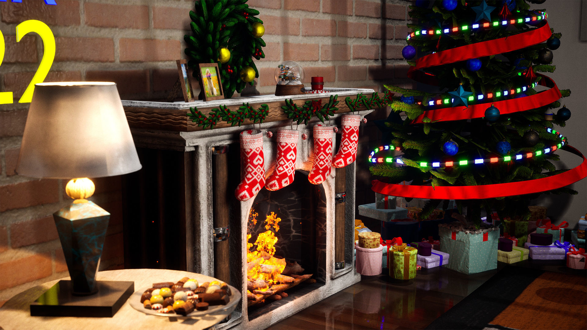Christmas Package 120 Assets Low-poly 3D model_7