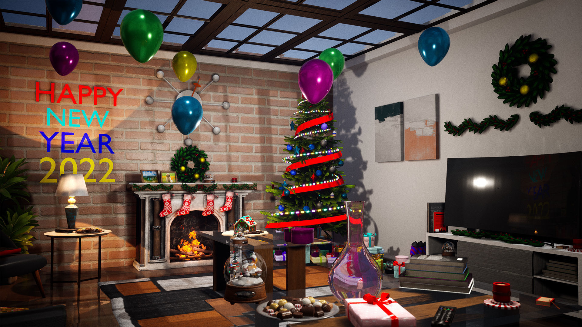 Christmas Package 120 Assets Low-poly 3D model_15