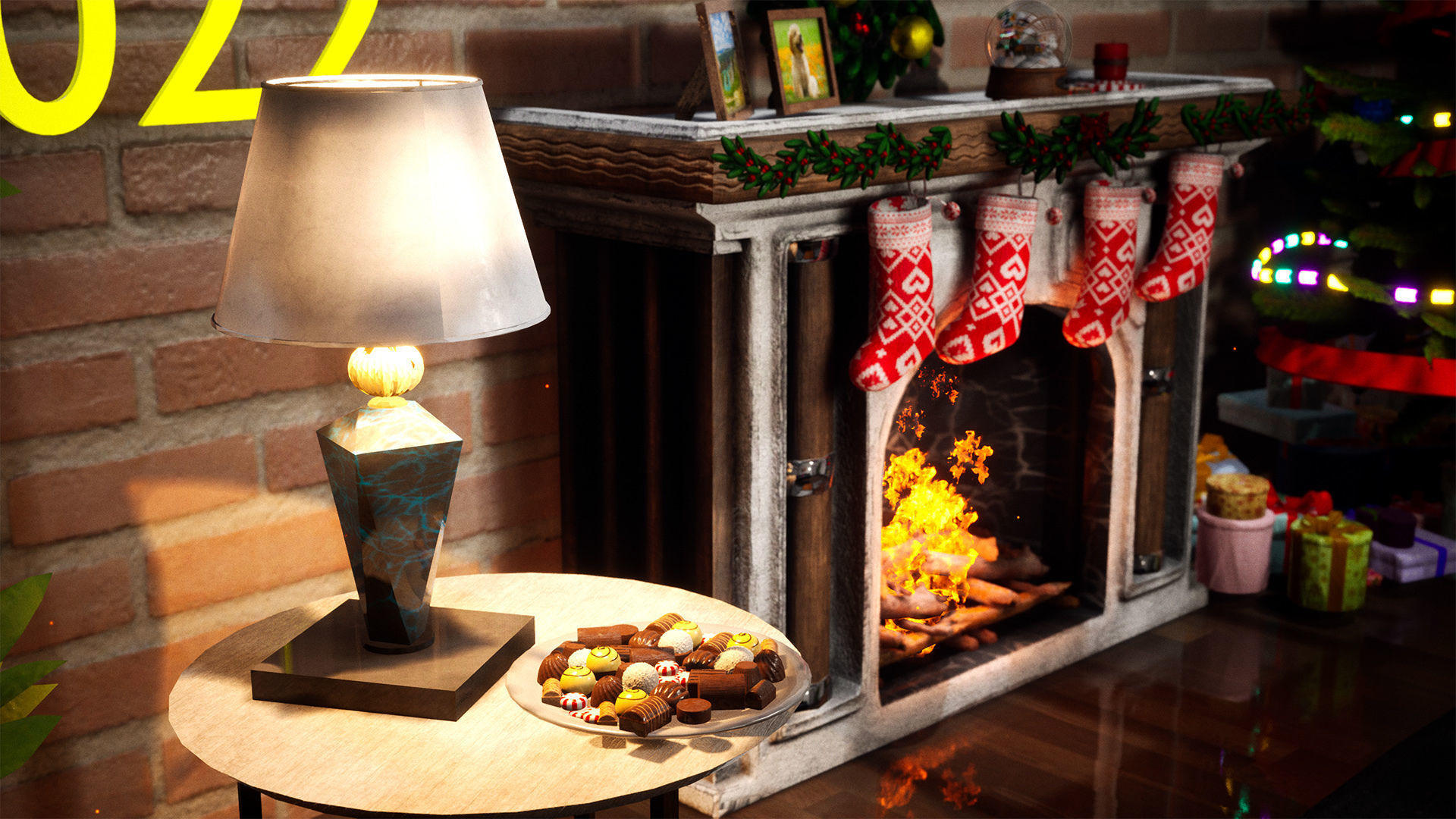 Christmas Package 120 Assets Low-poly 3D model_10