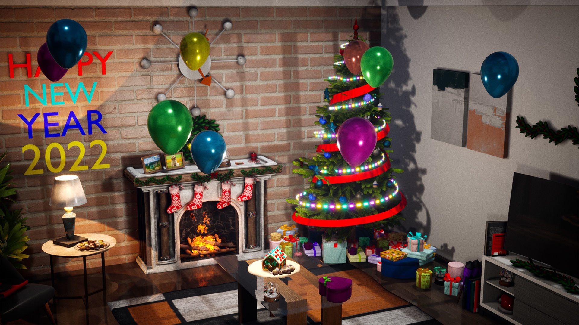 Christmas Package 120 Assets Low-poly 3D model_2
