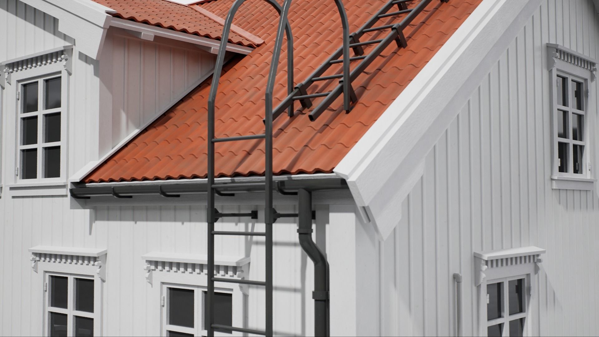 White House Low-poly 3D model_11