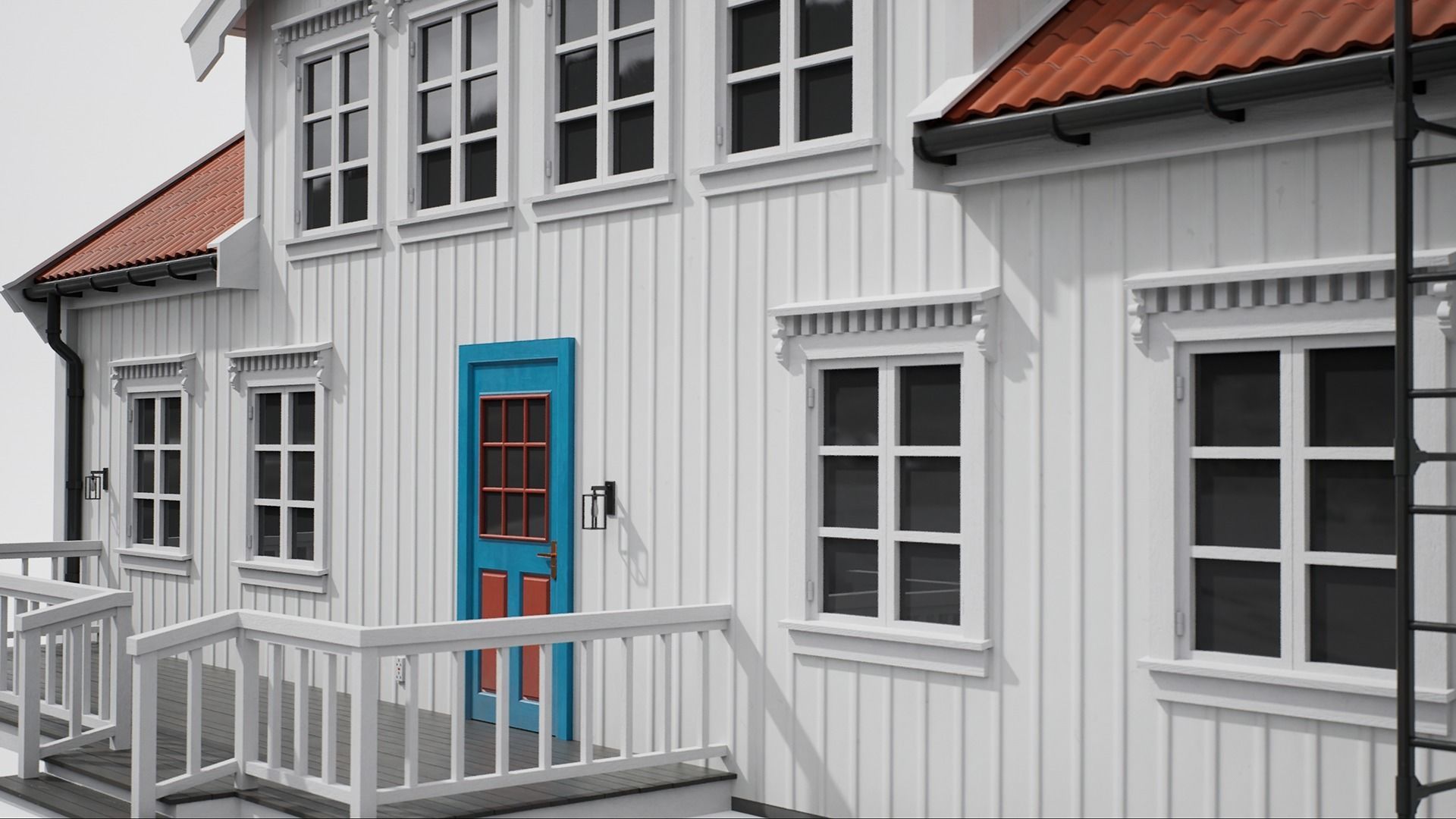 White House Low-poly 3D model_4