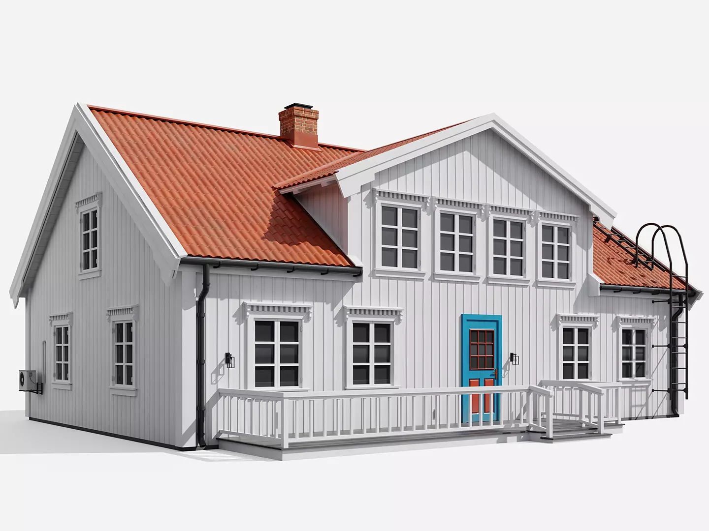 White House Low-poly 3D model_0