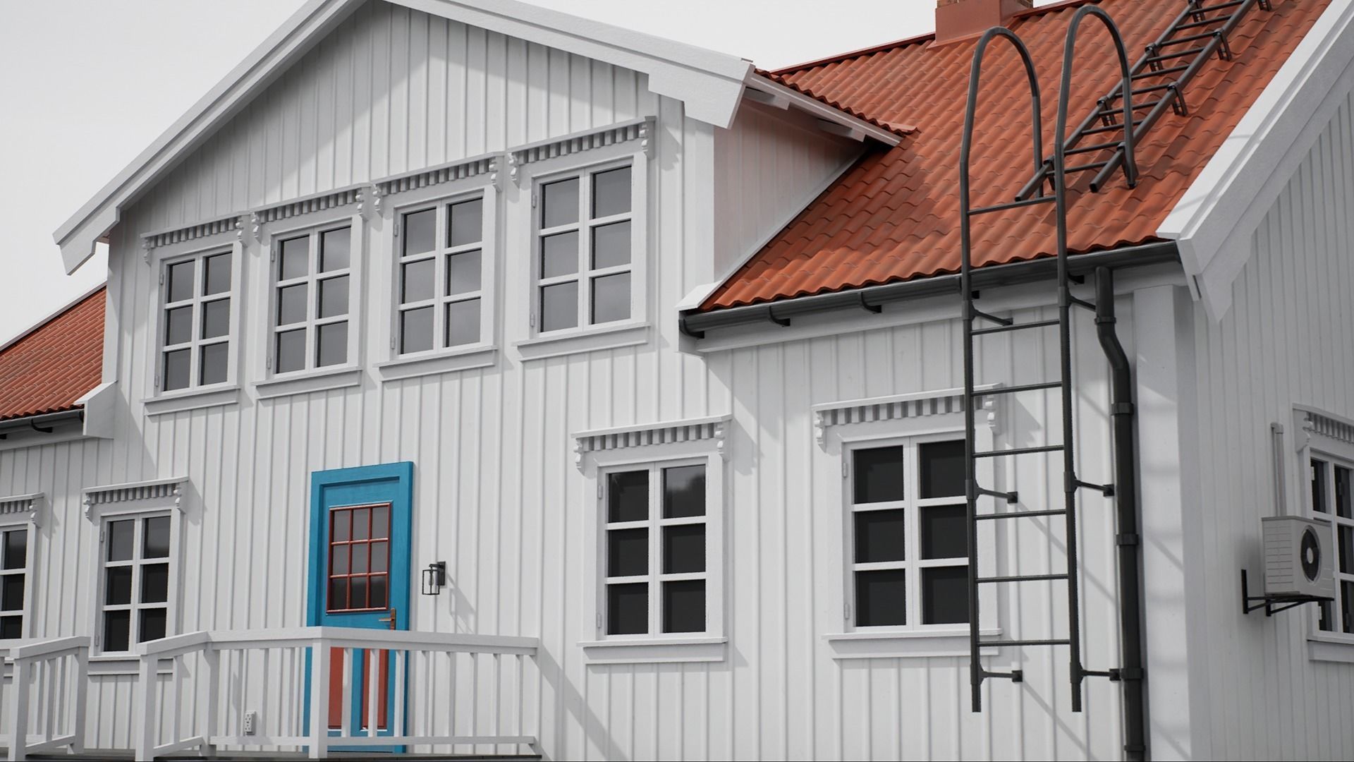 White House Low-poly 3D model_3