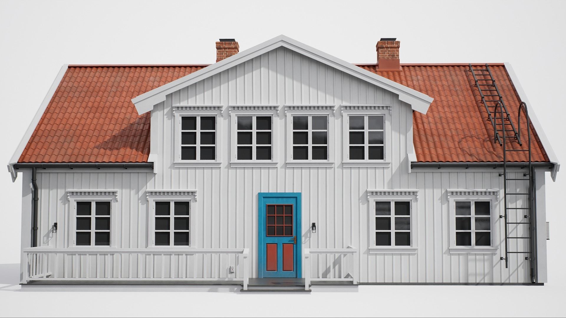 White House Low-poly 3D model_2