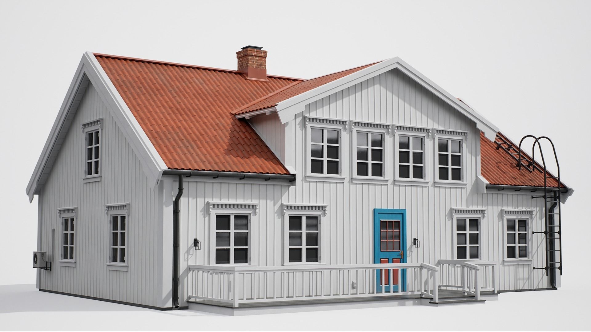 White House Low-poly 3D model_1