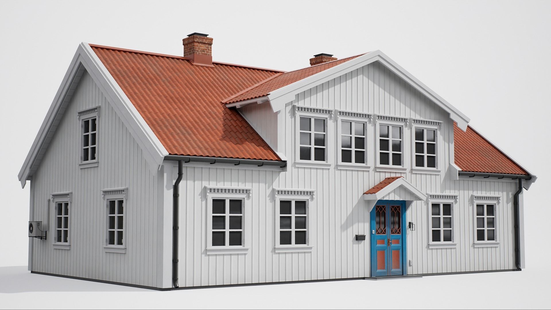 White House Low-poly 3D model_5