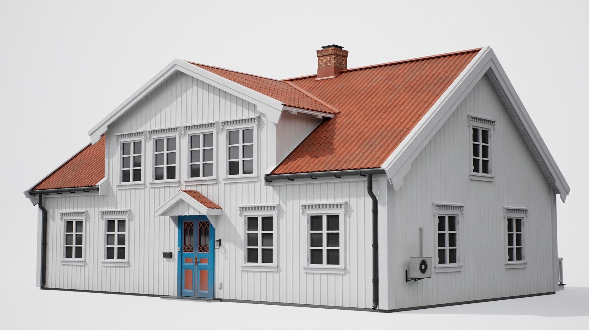 White House Low-poly 3D model_6