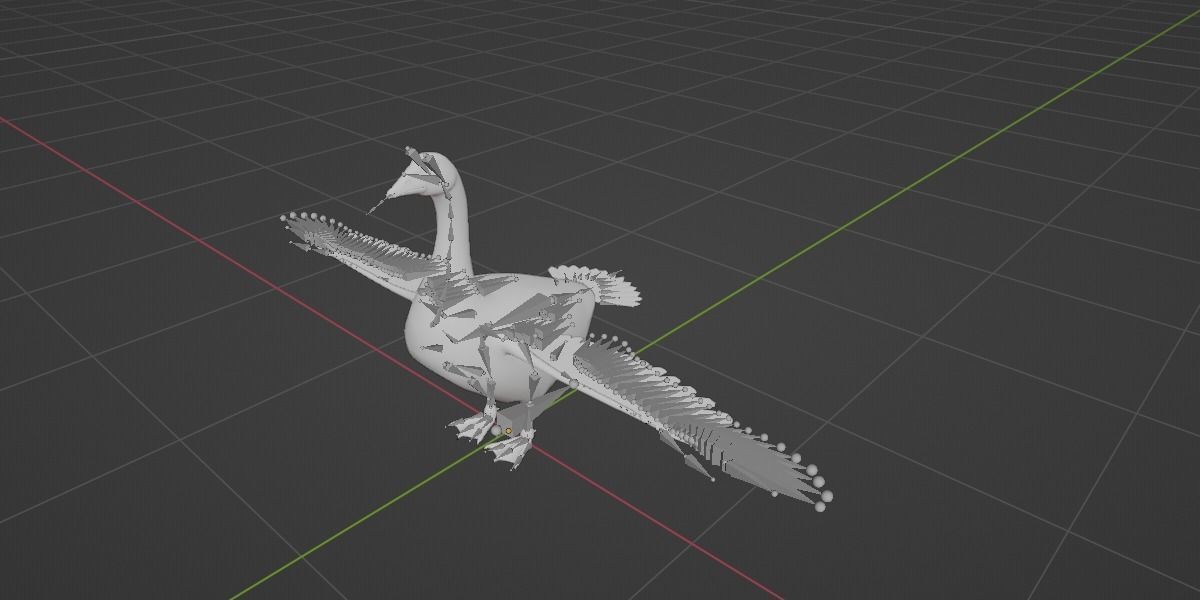 Goose Lowpoly Low-poly 3D model_8