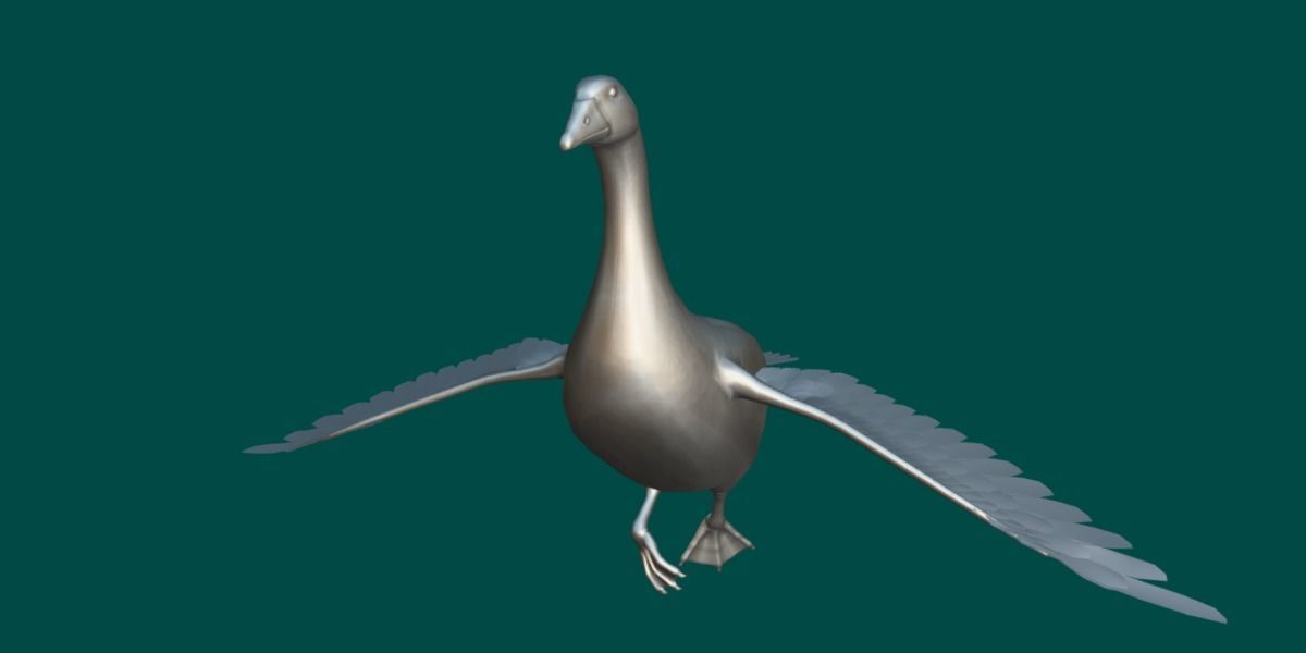 Goose Lowpoly Low-poly 3D model_15