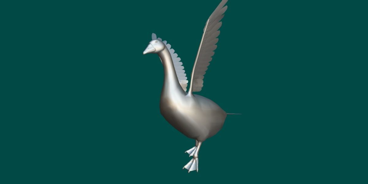 Goose Lowpoly Low-poly 3D model_14