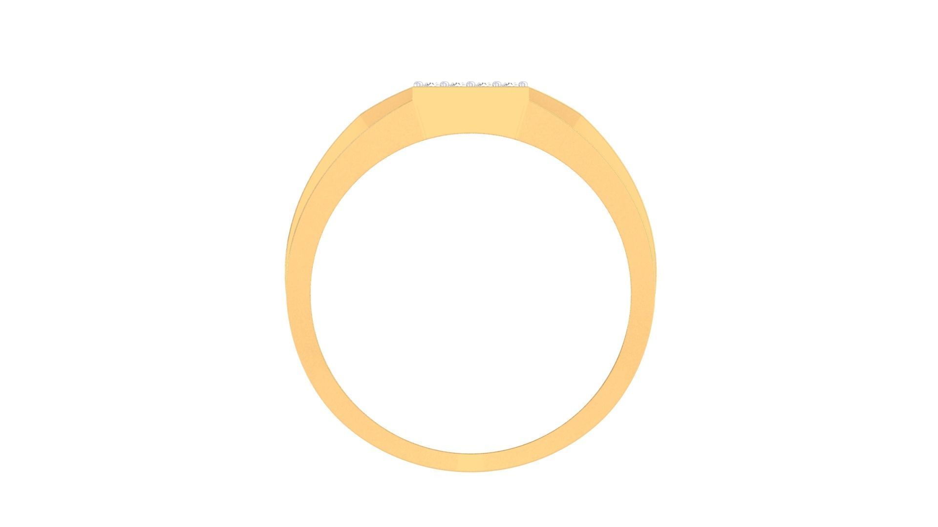 Men Groom Gents Diamond Ring 3dm stl obj mtl 3mf igs 3D print model_8