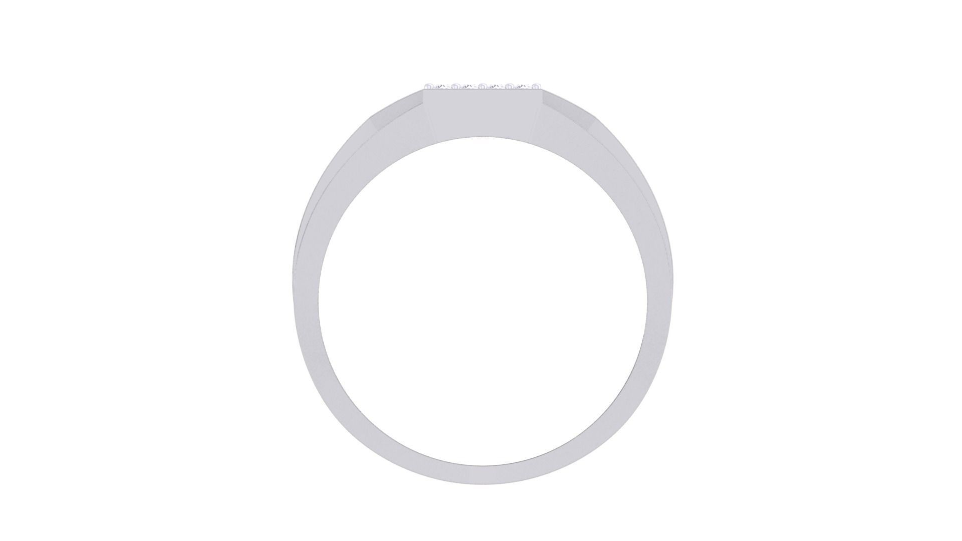 Men Groom Gents Diamond Ring 3dm stl obj mtl 3mf igs 3D print model_9