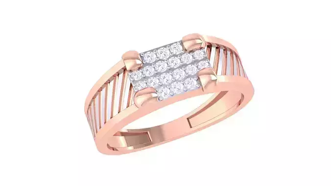 Men Groom Gents Diamond Ring 3dm stl obj mtl 3mf igs