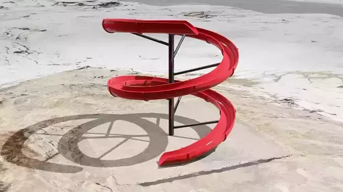 Water Slide  Low-poly 3D model
