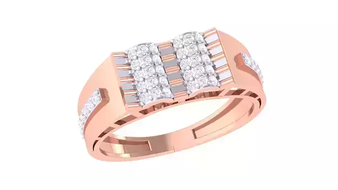 Men Groom Gents Diamond Ring 3dm stl obj mtl 3mf igs