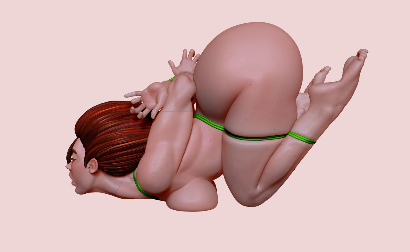 PELIRROJA PORTA LAPIZ     REDHEAD PENCIL HOLDER 3D print model_12