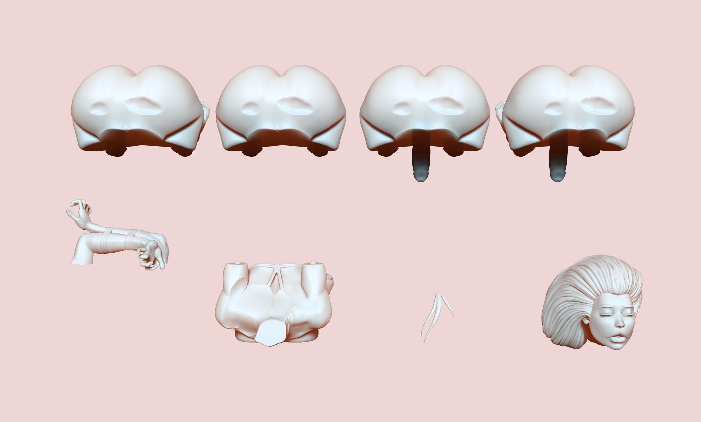 PELIRROJA PORTA LAPIZ     REDHEAD PENCIL HOLDER 3D print model_1