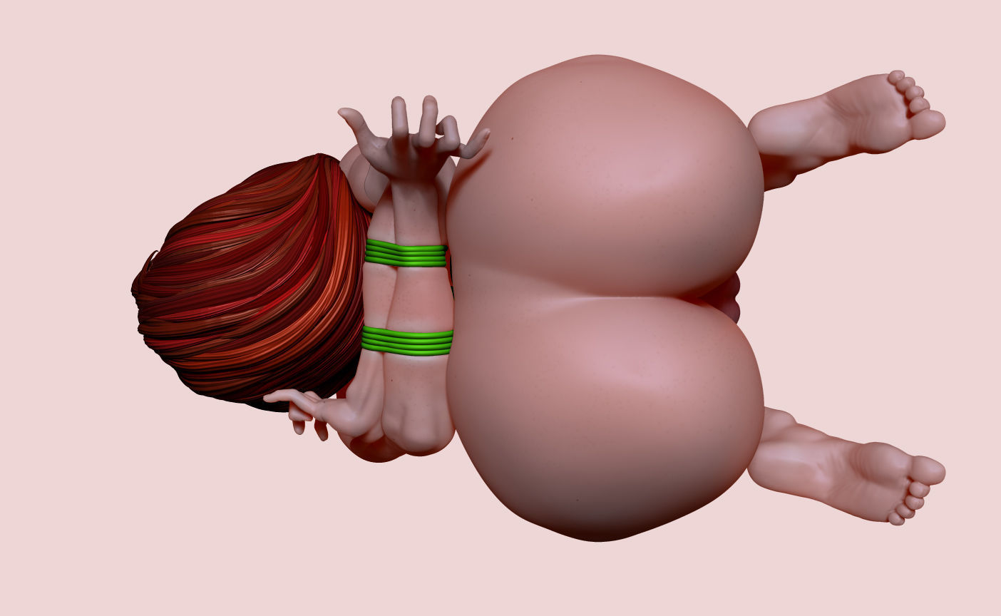 PELIRROJA PORTA LAPIZ     REDHEAD PENCIL HOLDER 3D print model_16