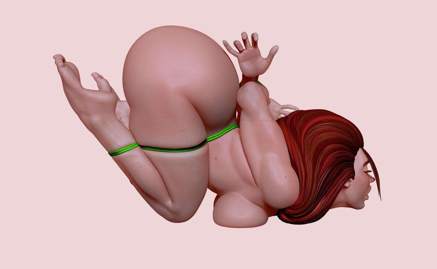 PELIRROJA PORTA LAPIZ     REDHEAD PENCIL HOLDER 3D print model_13