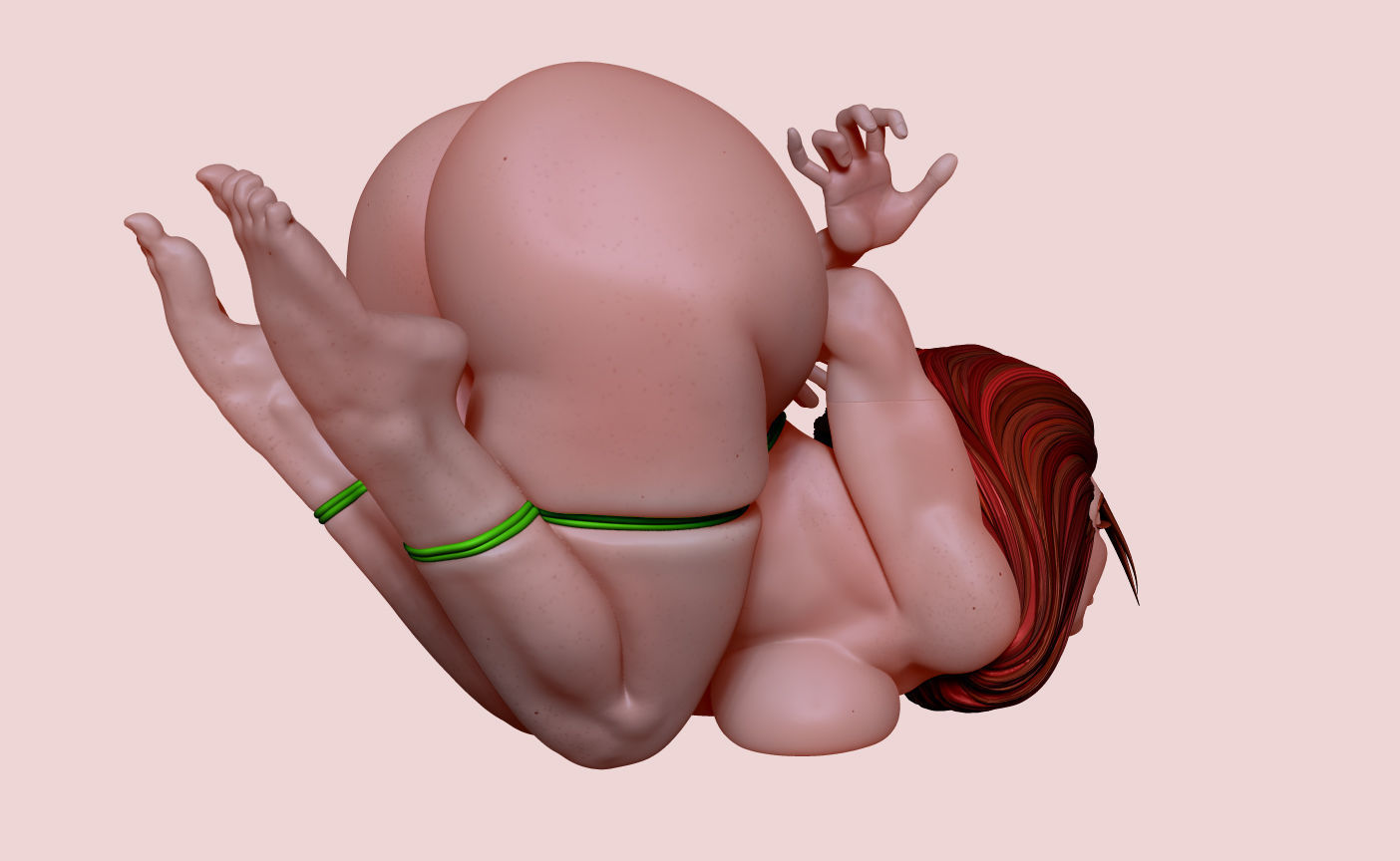 PELIRROJA PORTA LAPIZ     REDHEAD PENCIL HOLDER 3D print model_18